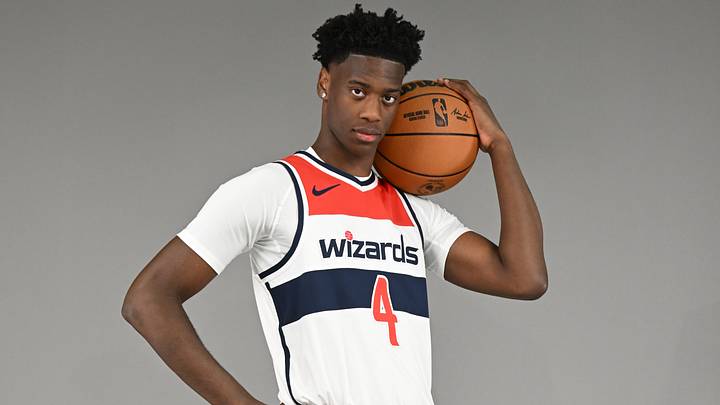 Sep 28, 2026; Washington, DC, USA; Washington Wizards forward AJ Dybantsa (4) poses for a portrait during Washington Wizards Media Day. Mandatory Credit: Rafael Suanes-Imagn Images Sep 28, 2026; Washington, DC, USA; Washington Wizards forward AJ Dybantsa (4) poses for a portrait during Washington Wizards Media Day. Mandatory Credit: Rafael Suanes-Imagn Images