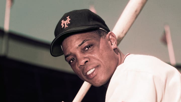 Willie Mays in Batting Stance Willie Mays in Batting Stance