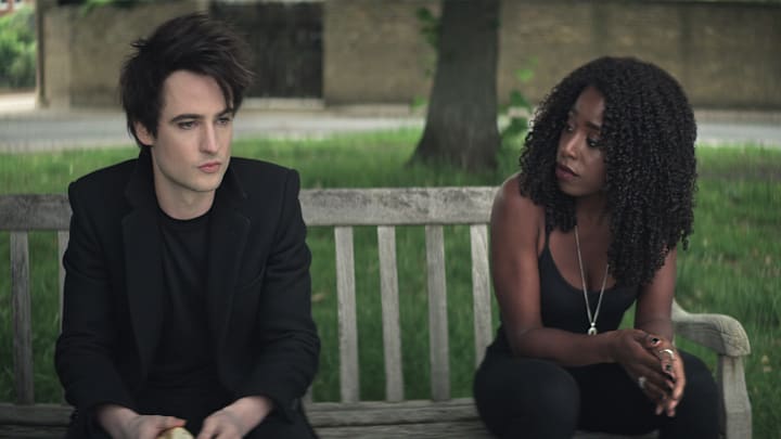 The Sandman. (L to R) Tom Sturridge as Dream, Kirby Howell-Baptiste as Death in episode 106 of The Sandman. Cr. Courtesy of Netflix © 2022