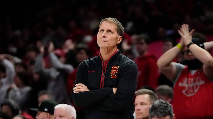 USC Trojans head coach Eric Musselman watches during the first half of the NCAA men's basketball game against the Ohio State Buckeyes at the Schottenstein Center on Feb. 11, 2026. USC Trojans head coach Eric Musselman watches during the first half of the NCAA men's basketball game against the Ohio State Buckeyes at the Schottenstein Center on Feb. 11, 2026.