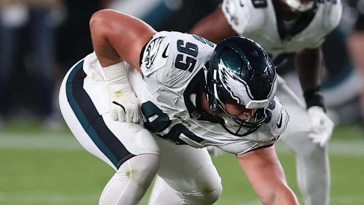 Philadelphia Eagles defensive tackle Ty Robinson in action against the Cincinnati Bengals at Lincoln Financial Field. 