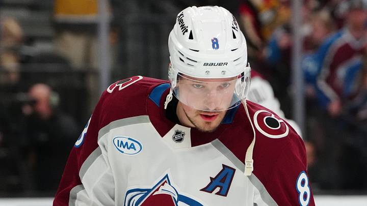 May 24, 2026; Las Vegas, Nevada, USA; Colorado Avalanche defenseman Cale Makar (8) warms up before a game against the Vegas Golden Knights in game three of the Western Conference Final of the 2026 Stanley Cup Playoffs at T-Mobile Arena. Mandatory Credit: Stephen R. Sylvanie-Imagn Images May 24, 2026; Las Vegas, Nevada, USA; Colorado Avalanche defenseman Cale Makar (8) warms up before a game against the Vegas Golden Knights in game three of the Western Conference Final of the 2026 Stanley Cup Playoffs at T-Mobile Arena. Mandatory Credit: Stephen R. Sylvanie-Imagn Images