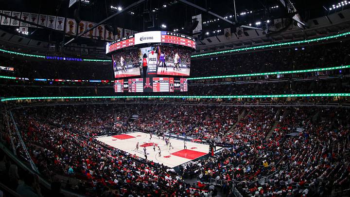 Mar 3, 2023; Chicago, Illinois, USA; A General view of the United Center during the first half of an NBA game between the Chicago Bulls and Phoenix Suns. Mandatory Credit: Kamil Krzaczynski-USA TODAY Sports Mar 3, 2023; Chicago, Illinois, USA; A General view of the United Center during the first half of an NBA game between the Chicago Bulls and Phoenix Suns. Mandatory Credit: Kamil Krzaczynski-USA TODAY Sports