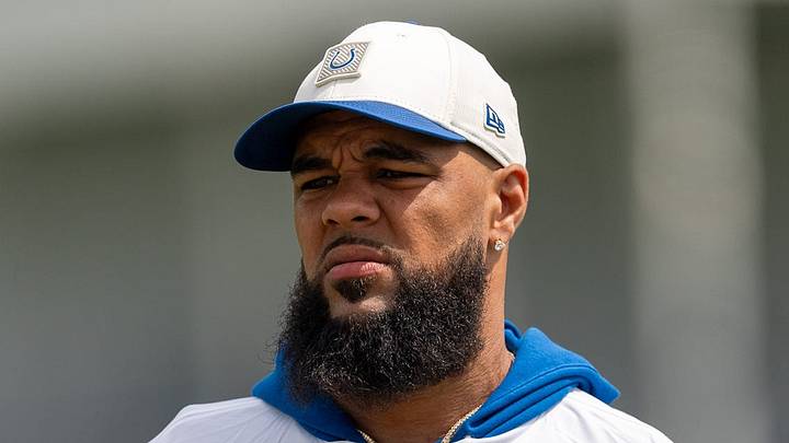 Indianapolis Colts wide receiver Keenan Allen watches practice Indianapolis Colts wide receiver Keenan Allen watches practice