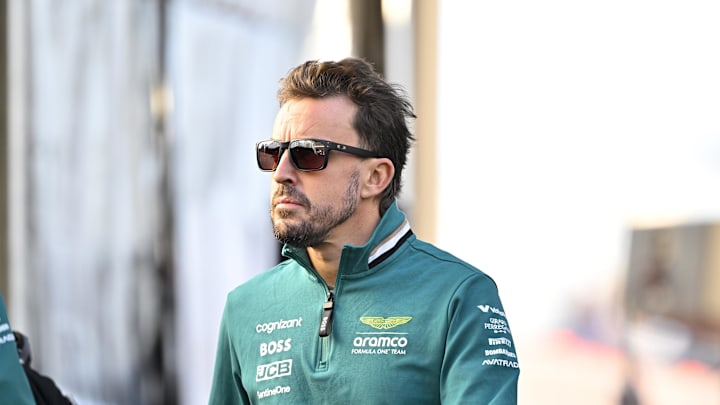 Oct 20, 2024; Austin, Texas, USA; Aston Martin Aramco F1 Team driver Fernando Alonso (14) of Team Spain walks through the track entrance before the 2024 Formula One US Grand Prix at Circuit of the Americas. Mandatory Credit: Jerome Miron-Imagn Images Oct 20, 2024; Austin, Texas, USA; Aston Martin Aramco F1 Team driver Fernando Alonso (14) of Team Spain walks through the track entrance before the 2024 Formula One US Grand Prix at Circuit of the Americas. Mandatory Credit: Jerome Miron-Imagn Images