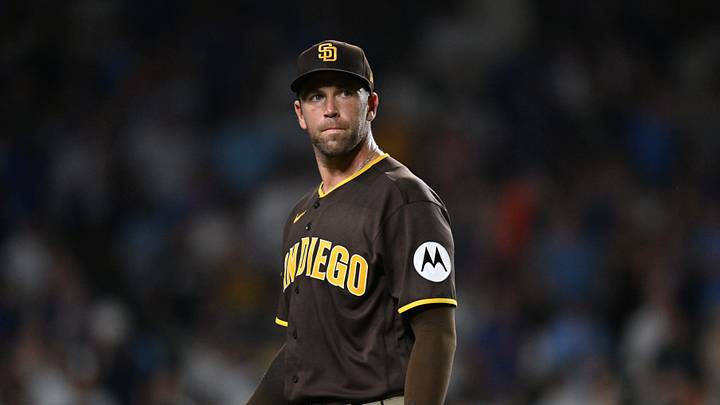Jun 29, 2026; Chicago, Illinois, USA; San Diego Padres pitcher Jason Adam (40) looks on after being relieved against the Chicago Cubs during the ninth inning at Wrigley Field. Mandatory Credit: Patrick Gorski-Imagn Images Jun 29, 2026; Chicago, Illinois, USA; San Diego Padres pitcher Jason Adam (40) looks on after being relieved against the Chicago Cubs during the ninth inning at Wrigley Field. Mandatory Credit: Patrick Gorski-Imagn Images