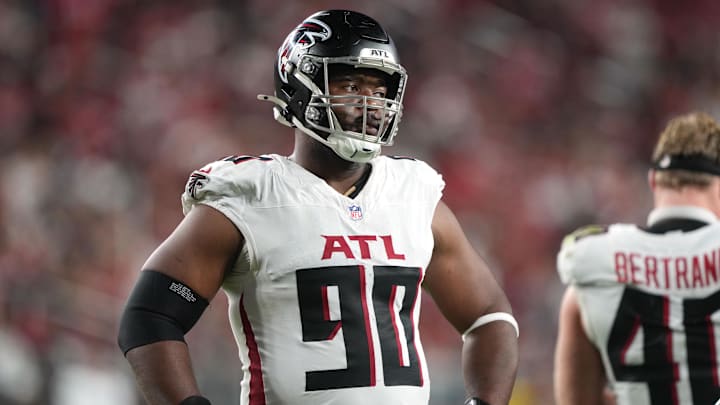 Atlanta Falcons defensive tackle David Onyemata 