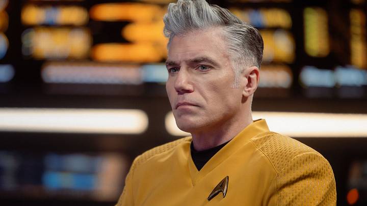 Anson Mount as Captain Pike in Star Trek: Strange New Worlds, episode 6, season 4. Photo Credit: Jan Thijs/Paramount+