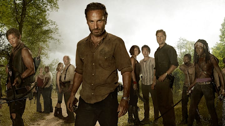 (L to R) Daryl Dixon (Norman Reedus); Carol (Melissa Suzanne McBride); T-Dog (Robert 'IronE' Singleton); Beth Greene (Emily Kinney); Hershel Greene (Scott Wilson); Rick Grimes (Andrew Lincoln); Maggie Greene (Lauren Cohan); Glenn (Steven Yeun); The Governor (David Morrissey); and Michonne (Danai Gurira) in The Walking Dead Season 3 (L to R) Daryl Dixon (Norman Reedus); Carol (Melissa Suzanne McBride); T-Dog (Robert 'IronE' Singleton); Beth Greene (Emily Kinney); Hershel Greene (Scott Wilson); Rick Grimes (Andrew Lincoln); Maggie Greene (Lauren Cohan); Glenn (Steven Yeun); The Governor (David Morrissey); and Michonne (Danai Gurira) in The Walking Dead Season 3