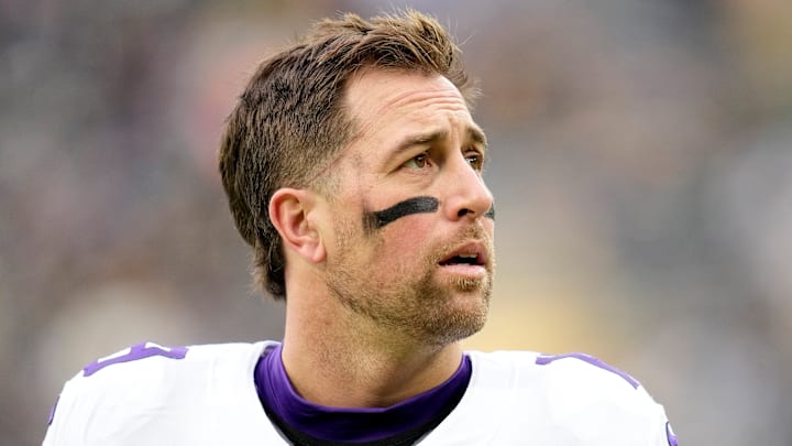 Former Carolina Panthers wide receiver Adam Thielen Former Carolina Panthers wide receiver Adam Thielen