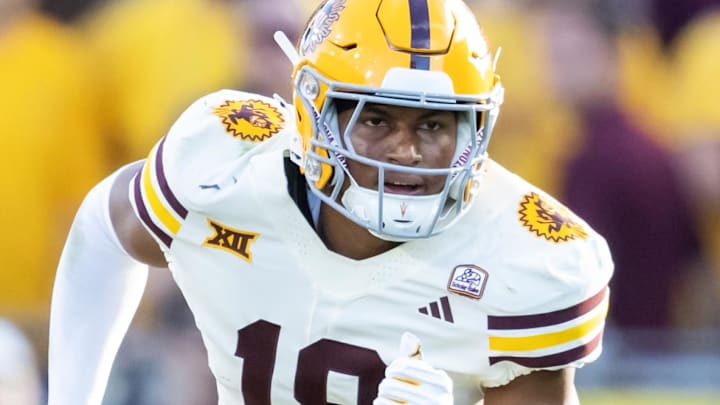 Oct 18, 2025; Tempe, Arizona, USA; Arizona State Sun Devils linebacker Martell Hughes (18) against the Texas Tech Red Raiders at Mountain America Stadium. Mandatory Credit: Mark J. Rebilas-Imagn Images