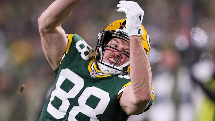 Green Bay Packers tight end Luke Musgrave (88) fails to catch a pass against the Philadelphia Eagles on Monday, November 10, 2025, at Lambeau Field in Green Bay, Wis. The Eagles won the game, 10-7. Green Bay Packers tight end Luke Musgrave (88) fails to catch a pass against the Philadelphia Eagles on Monday, November 10, 2025, at Lambeau Field in Green Bay, Wis. The Eagles won the game, 10-7.
