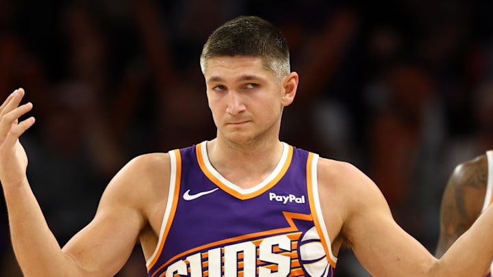 Feb 1, 2026; Phoenix, Arizona, USA; Phoenix Suns guard Grayson Allen (8) reacts against the Los Angeles Clippers in the second half at Mortgage Matchup Center. Mandatory Credit: Mark J. Rebilas-Imagn Images Feb 1, 2026; Phoenix, Arizona, USA; Phoenix Suns guard Grayson Allen (8) reacts against the Los Angeles Clippers in the second half at Mortgage Matchup Center. Mandatory Credit: Mark J. Rebilas-Imagn Images