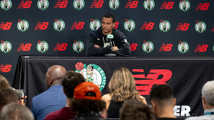 Boston Celtics, Celtics Media Day, NBA Championship, Jayson Tatum, Jaylen Brown, Joe Mazzulla