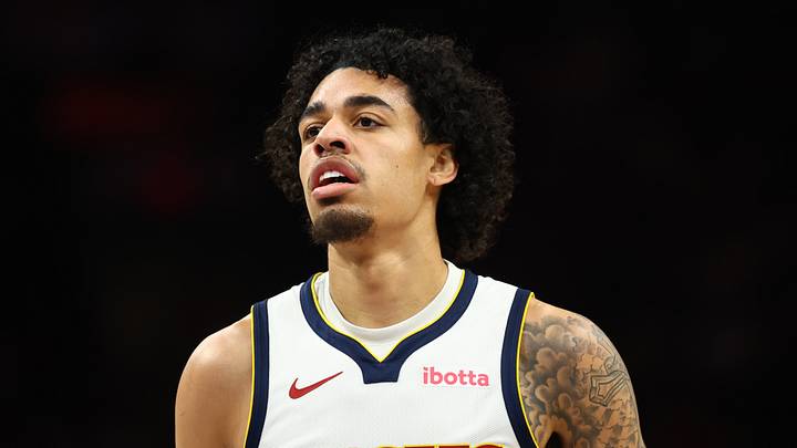 Mar 24, 2026; Phoenix, Arizona, USA; Denver Nuggets guard Julian Strawther (3) against the Phoenix Suns at Mortgage Matchup Center. Mandatory Credit: Mark J. Rebilas-Imagn Images Mar 24, 2026; Phoenix, Arizona, USA; Denver Nuggets guard Julian Strawther (3) against the Phoenix Suns at Mortgage Matchup Center. Mandatory Credit: Mark J. Rebilas-Imagn Images