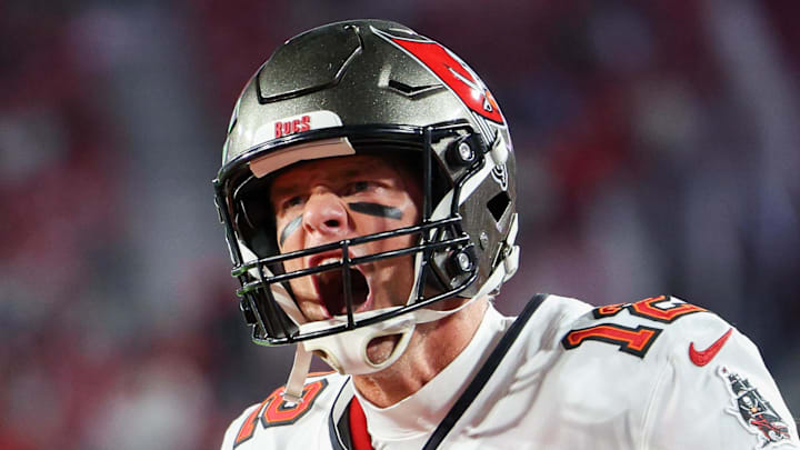 Jan 16, 2023; Tampa, Florida, USA; Tampa Bay Buccaneers quarterback Tom Brady (12) takes the field before a wild card game against the Dallas Cowboys at Raymond James Stadium. Mandatory Credit: Nathan Ray Seebeck-Imagn Images Jan 16, 2023; Tampa, Florida, USA; Tampa Bay Buccaneers quarterback Tom Brady (12) takes the field before a wild card game against the Dallas Cowboys at Raymond James Stadium. Mandatory Credit: Nathan Ray Seebeck-Imagn Images