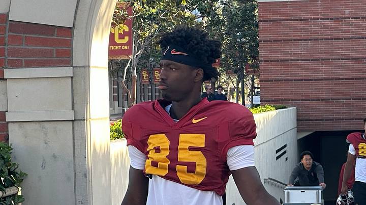 USC Trojans freshman receiver Tron Baker USC Trojans freshman receiver Tron Baker