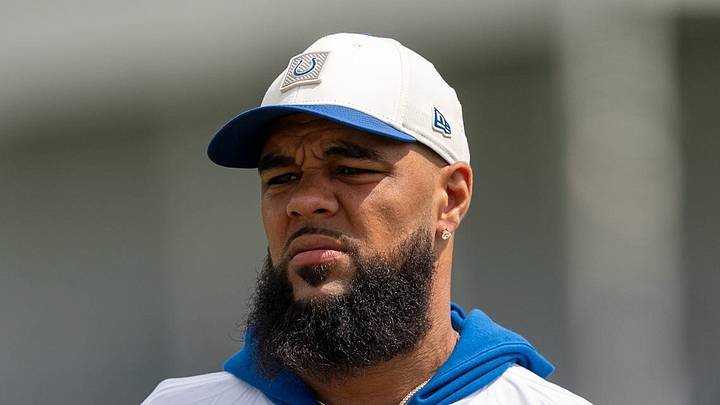 Indianapolis Colts wide receiver Keenan Allen watches from the sidelines Indianapolis Colts wide receiver Keenan Allen watches from the sidelines