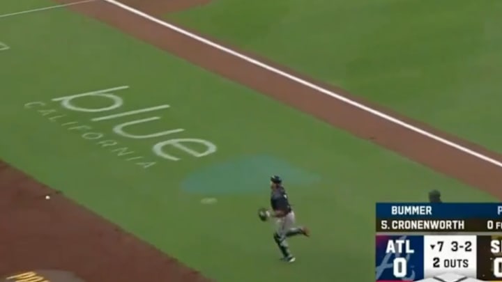 Cronenworth's double ended up in the dugout Cronenworth's double ended up in the dugout