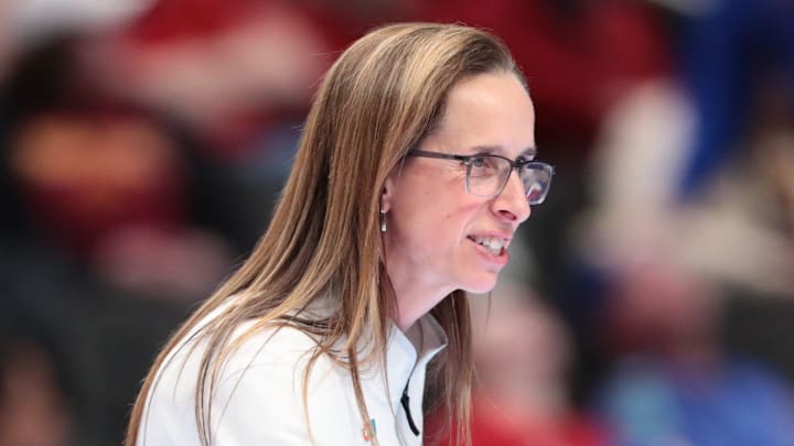 Colorado Buffaloes head coach Jr. Payne applauds players during the second round game of the Big 12 Tournament inside T-Mobile Center in Kansas City, Missouri on Thursday, March 5, 2026.