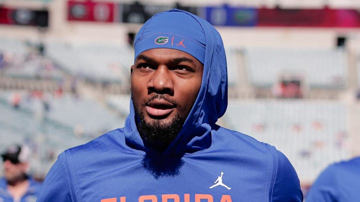 Florida Gators edge rusher George Gumbs Jr. (34). Florida Gators edge rusher George Gumbs Jr. (34).