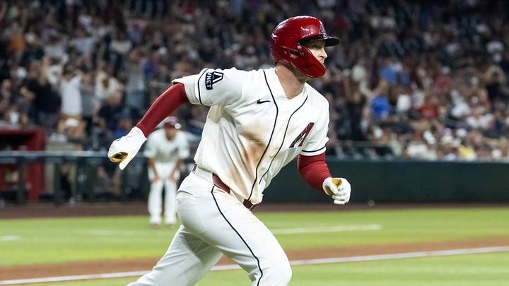 Jun 15, 2026; Phoenix, Arizona, USA; Arizona Diamondbacks outfielder Pavin Smith rounds the bases after hitting a solo home run in the seventh inning against the Los Angeles Angels at Chase Field. Mandatory Credit: Mark J. Rebilas-Imagn Images