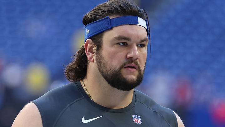 Sep 27, 2026; Indianapolis, Indiana, USA;  Indianapolis Colts guard Quenton Nelson (56) practices before the game at Lucas Oil Stadium.  Mandatory Credit: Trevor Ruszkowski-Imagn Images