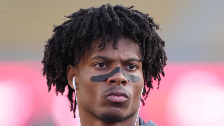 Former California Golden Bears defensive back Hezekiah Masses before the game against the Southern Methodist Mustangs. Former California Golden Bears defensive back Hezekiah Masses before the game against the Southern Methodist Mustangs.