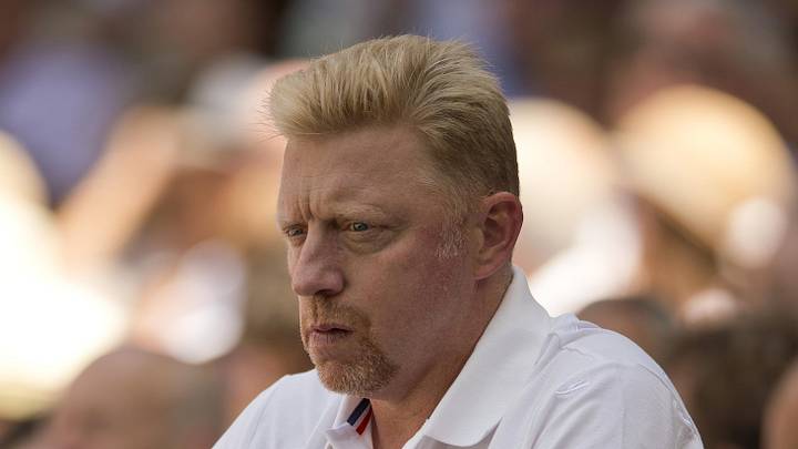 Boris Becker in attendance for a Novak Djokovic match at Wimbledon