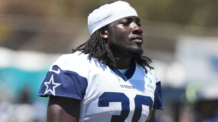 Dallas Cowboys running back Israel Abanikanda at training camp at River Ridge Playing Fields. Dallas Cowboys running back Israel Abanikanda at training camp at River Ridge Playing Fields.