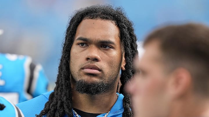 Carolina Panthers running back Jonathon Brooks 