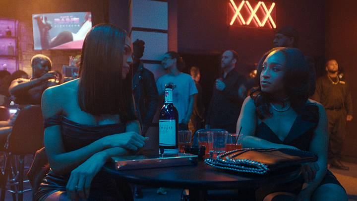Beauty in Black. (L to R) Crystle Stewart as Mallory, Taylor Polidore Williams as Kimmie in episode 308 of Beauty in Black Beauty in Black. (L to R) Crystle Stewart as Mallory, Taylor Polidore Williams as Kimmie in episode 308 of Beauty in Black