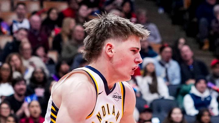 Feb 8, 2026; Toronto, Ontario, CAN; Indiana Pacers guard Johnny Furphy (12) reacts after injuring himself during the second half against the Toronto Raptors at Scotiabank Arena. Mandatory Credit: Kevin Sousa-Imagn Images Feb 8, 2026; Toronto, Ontario, CAN; Indiana Pacers guard Johnny Furphy (12) reacts after injuring himself during the second half against the Toronto Raptors at Scotiabank Arena. Mandatory Credit: Kevin Sousa-Imagn Images