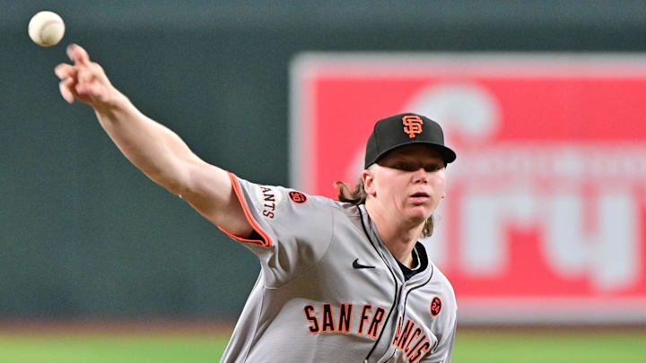 Sep 23, 2024; Phoenix, Arizona, USA; San Francisco Giants pitcher Hayden Birdsong (60) throws in the first inning against the Arizona Diamondbacks at Chase Field. Sep 23, 2024; Phoenix, Arizona, USA; San Francisco Giants pitcher Hayden Birdsong (60) throws in the first inning against the Arizona Diamondbacks at Chase Field.
