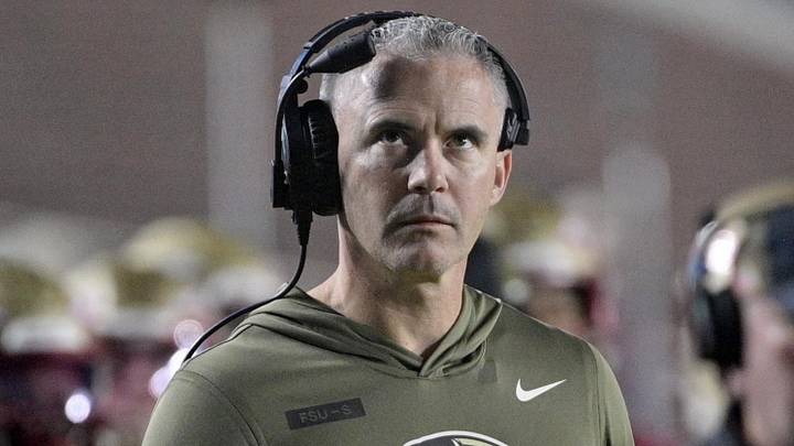 Nov 15, 2025; Tallahassee, Florida, USA; Florida State Seminoles head coach Mike Norvell during the second half against the Virginia Tech Hokies at Doak S. Campbell Stadium. Mandatory Credit: Melina Myers-Imagn Images Nov 15, 2025; Tallahassee, Florida, USA; Florida State Seminoles head coach Mike Norvell during the second half against the Virginia Tech Hokies at Doak S. Campbell Stadium. Mandatory Credit: Melina Myers-Imagn Images
