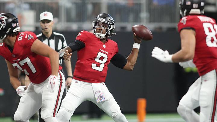 Atlanta Falcons quarterback Michael Penix Jr. hasn't been afraid to heave it deep this season. Atlanta Falcons quarterback Michael Penix Jr. hasn't been afraid to heave it deep this season.