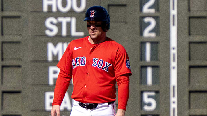 Feb 23, 2025; Fort Myers, Florida, USA; Boston Red Sox infielder Alex Bregman (2) takes a lead off second base after hitting a double in the fourth inning of their game against the Toronto Blue Jays at JetBlue Park at Fenway South. Feb 23, 2025; Fort Myers, Florida, USA; Boston Red Sox infielder Alex Bregman (2) takes a lead off second base after hitting a double in the fourth inning of their game against the Toronto Blue Jays at JetBlue Park at Fenway South.