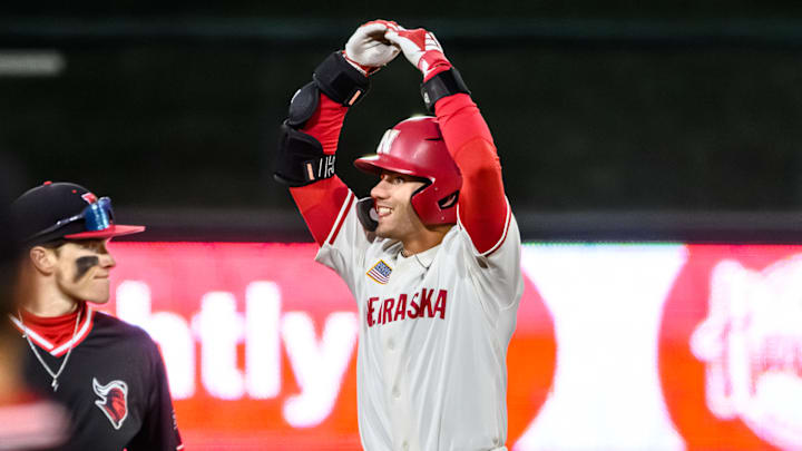 Riley Silva celebrates his two-run double to break the tie in the fifth. 