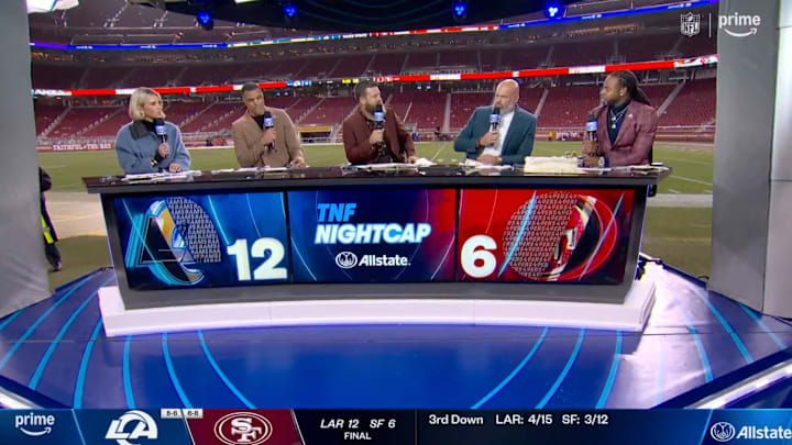 The Thursday Night Football Desk on Dec. 12, 2024.