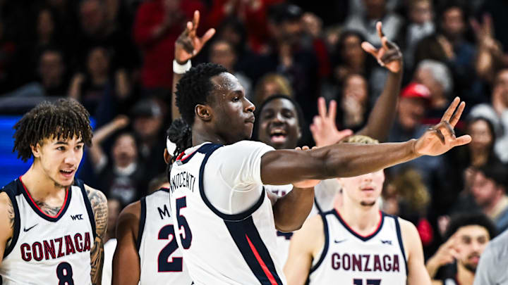 Gonzaga Bulldogs forward Emmanuel Innocenti (5).