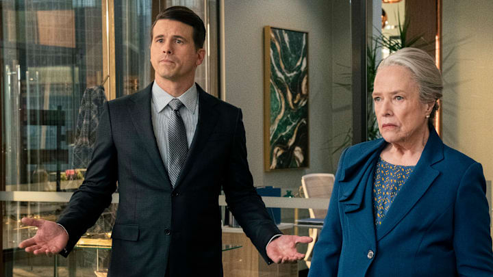 “The Cavalry Isn’t Coming” -- Coverage of the CBS Original Series MATLOCK, scheduled to air on Thursday, April 2 (9:00-10:00 PM, ET/PT). Pictured (L-R): Jason Ritter as “Julian Markston” and Kathy Bates as “Madeline Matlock" “The Cavalry Isn’t Coming” -- Coverage of the CBS Original Series MATLOCK, scheduled to air on Thursday, April 2 (9:00-10:00 PM, ET/PT). Pictured (L-R): Jason Ritter as “Julian Markston” and Kathy Bates as “Madeline Matlock"