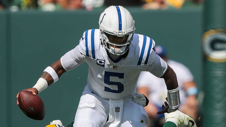 Green Bay Packers defensive tackle Devonte Wyatt (95) sacks Indianapolis Colts quarterback Anthony Richardson (5) on Sunday, September 15, 2024, at Lambeau Field in Green Bay, Wis. The Packers won the game, 16-10.
Tork Mason/USA TODAY NETWORK-Wisconsin Green Bay Packers defensive tackle Devonte Wyatt (95) sacks Indianapolis Colts quarterback Anthony Richardson (5) on Sunday, September 15, 2024, at Lambeau Field in Green Bay, Wis. The Packers won the game, 16-10.
Tork Mason/USA TODAY NETWORK-Wisconsin