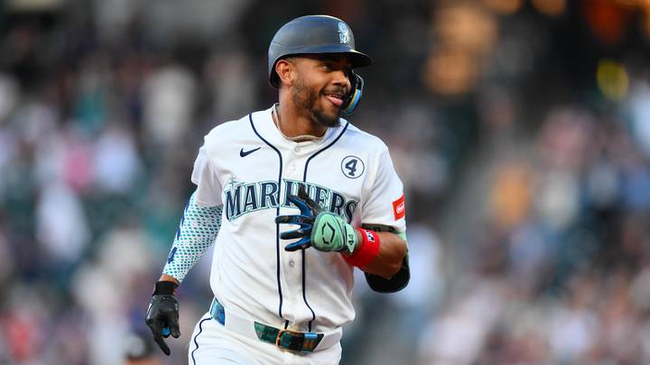 Jun 2, 2026; Seattle, Washington, USA; Seattle Mariners center fielder Julio Rodriguez (44) runs the bases after hitting a home run against the New York Mets during the sixth inning at T-Mobile Park. Mandatory Credit: Steven Bisig-Imagn Images Jun 2, 2026; Seattle, Washington, USA; Seattle Mariners center fielder Julio Rodriguez (44) runs the bases after hitting a home run against the New York Mets during the sixth inning at T-Mobile Park. Mandatory Credit: Steven Bisig-Imagn Images