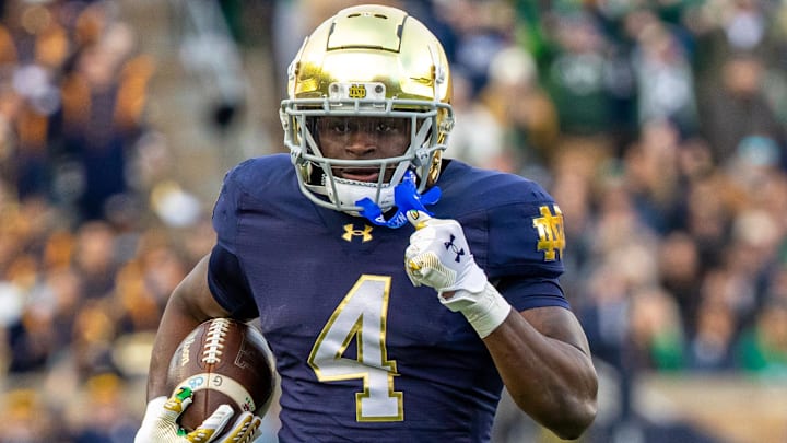 Notre Dame Fighting Irish running back Jeremiyah Love