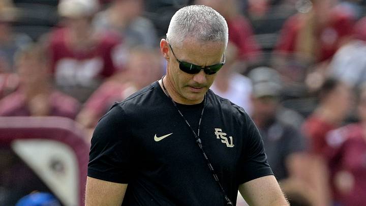 Oct 3, 2026; Tallahassee, Florida, USA; Florida State Seminoles head coach Mike Norvell before the game against the Virginia Cavaliers at Doak S. Campbell Stadium. Mandatory Credit: Melina Myers-Imagn Images Oct 3, 2026; Tallahassee, Florida, USA; Florida State Seminoles head coach Mike Norvell before the game against the Virginia Cavaliers at Doak S. Campbell Stadium. Mandatory Credit: Melina Myers-Imagn Images
