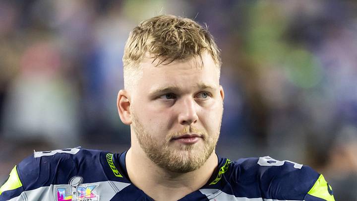 Seattle Seahawks defensive tackle Rylie Mills during Super Bowl LX Seattle Seahawks defensive tackle Rylie Mills during Super Bowl LX
