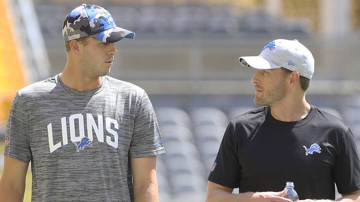 Detroit Lions quarterback Jared Goff and Bears head coach Ben Johnson