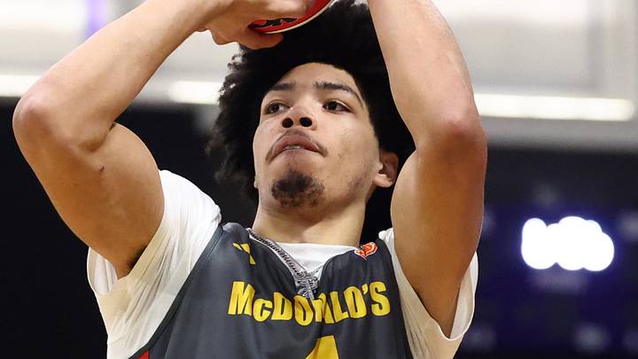 Mar 30, 2026; Goodyear, AZ, USA; Tyran Stokes during the McDonalds All American Jam Fest at Millennium High School. Mandatory Credit: Mark J. Rebilas-Imagn Images Mar 30, 2026; Goodyear, AZ, USA; Tyran Stokes during the McDonalds All American Jam Fest at Millennium High School. Mandatory Credit: Mark J. Rebilas-Imagn Images