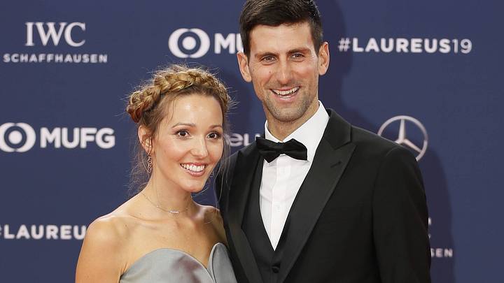 Novak Djokovic and his wife, Jelena Djokovic. Novak Djokovic and his wife, Jelena Djokovic.