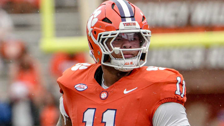 Clemson defensive lineman Peter Woods (11) during the second quarter at Memorial Stadium in Clemson, S.C. Saturday, September 6, 2025. Clemson defensive lineman Peter Woods (11) during the second quarter at Memorial Stadium in Clemson, S.C. Saturday, September 6, 2025.